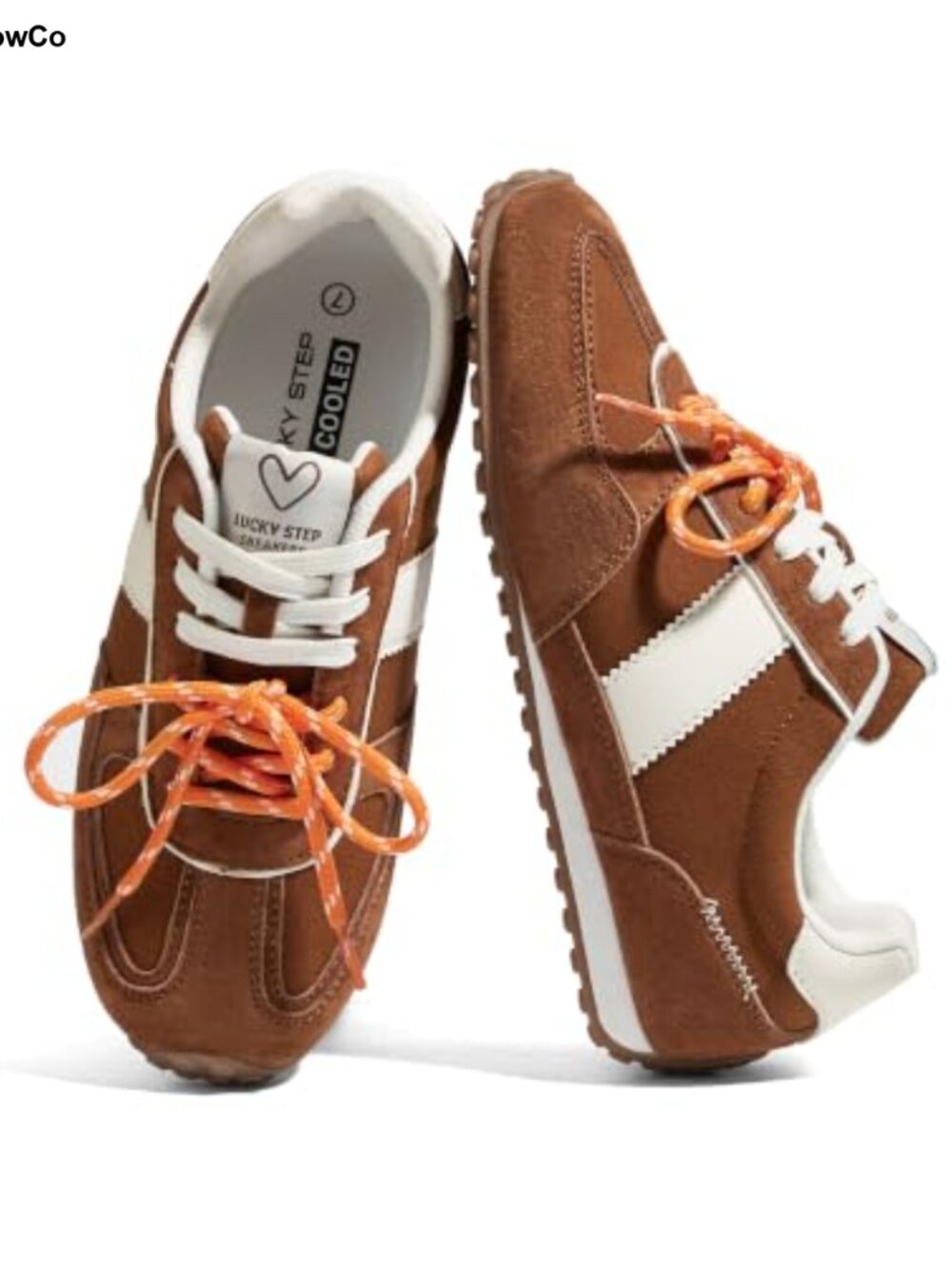 Women's Retro Fashion Sneakers Thin Sole Walking Shoes Faux Suede Lace-Up